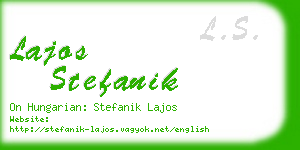 lajos stefanik business card